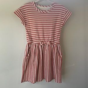 Cat & Jack Orange Striped Dress. Girls Size 6/6X.